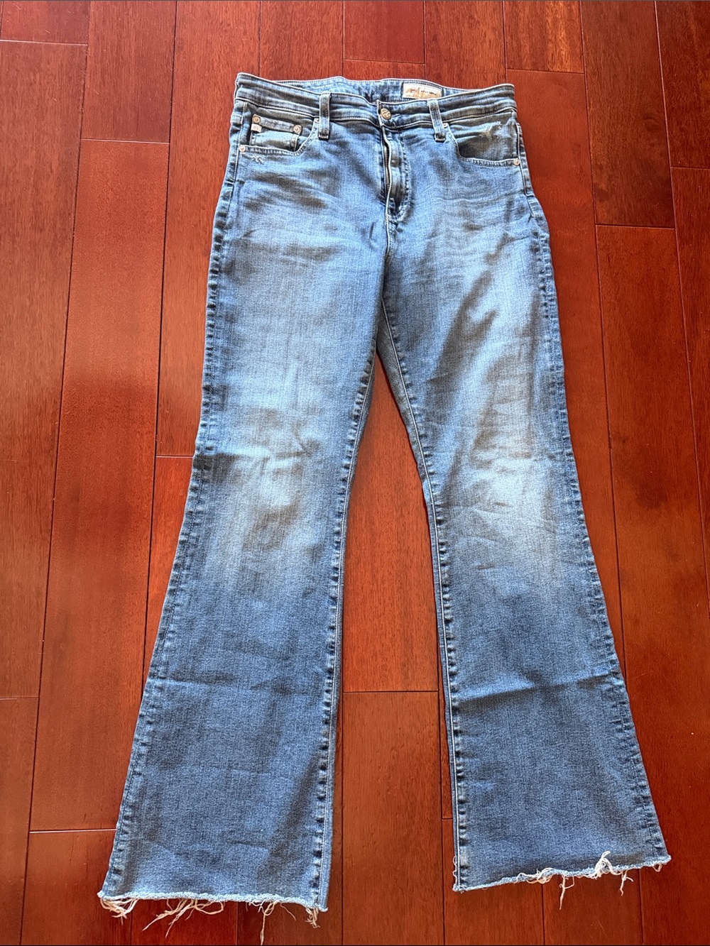 AG-ED denim Vintage Wash Flared Jeans